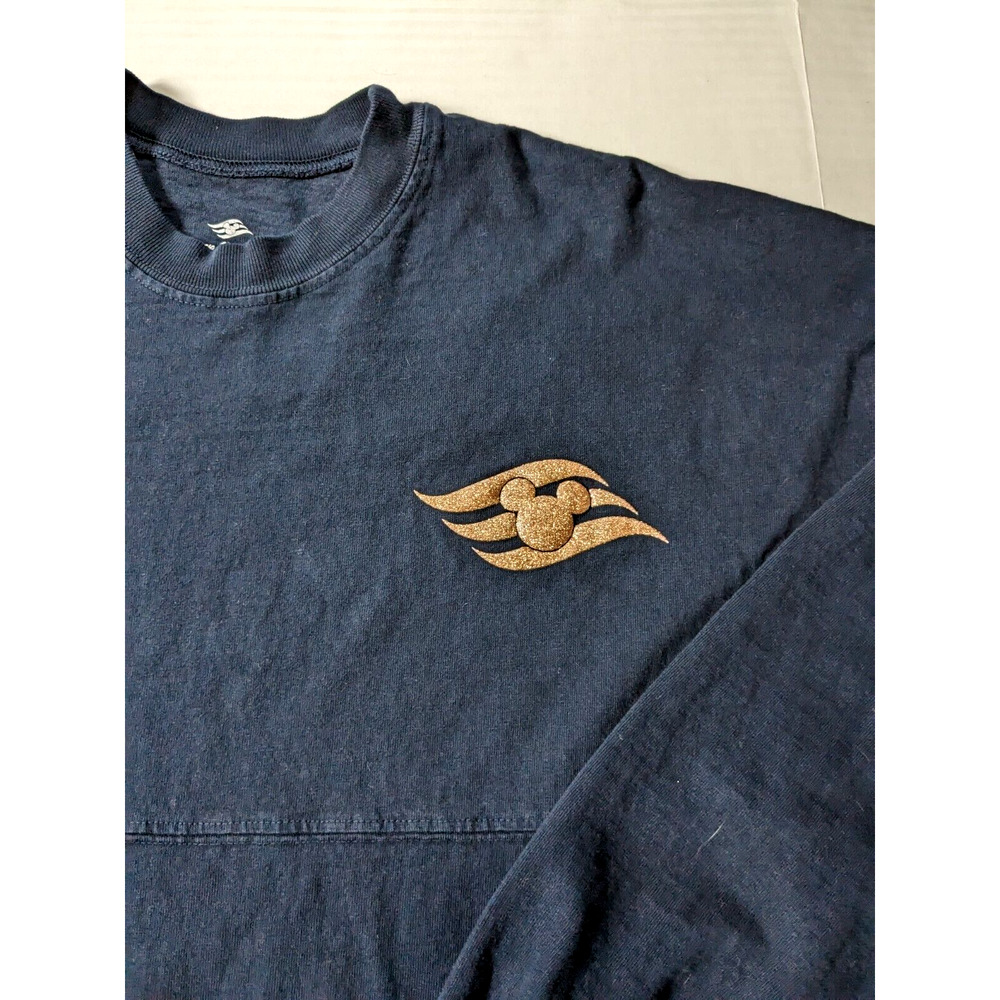 Disney Cruise Line Spirit Jersey Size S Blue With Gold Glitter LongSleeve Shirt - Picture 6 of 11